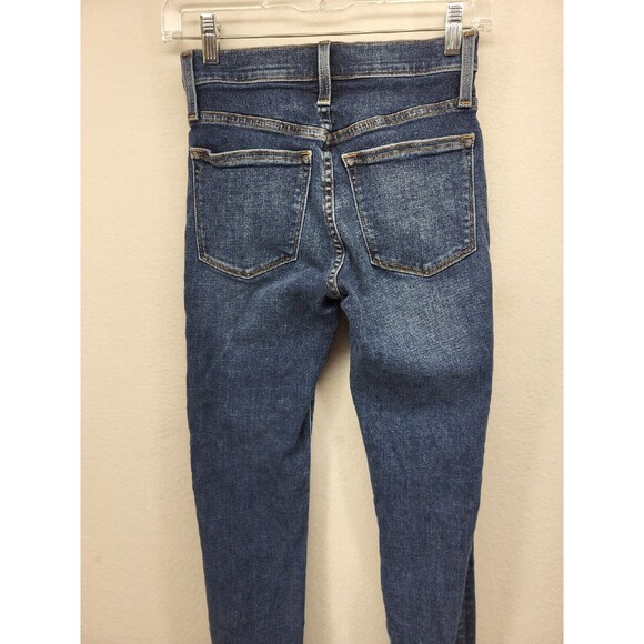 J Crew Womens Jeans Blue 24 High Rise Skinny Denim Stretch Button Fly Casual - Picture 15 of 16